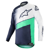 ALPINESTARS RACER SUPERMATIC JERSEY DARK NAVY TEAL WHITE