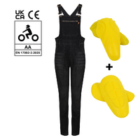 MotoGirl Daisy Dunagree Overalls Black