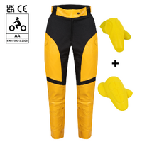 MotoGirl Fiona Leather Trousers Yellow