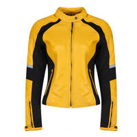 MOTOGIRL FIONA LEATHER JACKET YELLOW