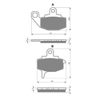 GOLDfren K5 Off-Road Racing  Brake Pads - GF035K5