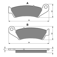 GOLDfren S3 Sintered Sports  Brake Pads - GF052S3