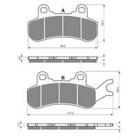 GOLDfren K1 Sintered Off-Road Brake Pads - GF378K1