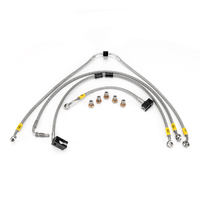 HEL STAINLESS STEEL FRONT & REAR BRAIDED BRAKE LINES - SUZUKI GSX-1300R HAYABUSA ABS '21-24