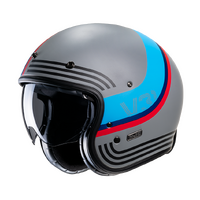 HJC V31 OPEN FACE HELMET BRYON GREY BLUE MC-21SF