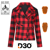 MotoGirl Jessie Flannel Jacket Red