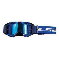 LS2 AURA PRO GOGGLE BLUE WITH IRIDIUM LENS