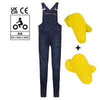 MotoGirl Daisy Dunagree Overalls Blue