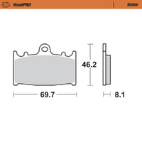 MOTO MASTER ROADPRO SINTER FRONT BRAKE PADS - FD0143