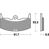 SBS 571LF REAR PADS - CERAMIC STREET