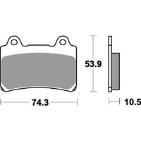 SBS 590HS FRONT PADS - SINTER STREET