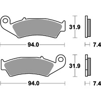 SBS 603SI FRONT/REAR PADS - SINTER OFF ROAD