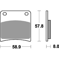 SBS 620HF FRONT/REAR PADS - CERAMIC STREET