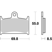 SBS 624DC FRONT PADS - DUAL CARBON RACE