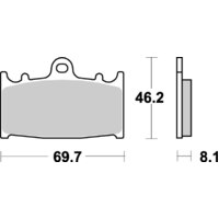 SBS 631HF FRONT/REAR PADS - CERAMIC STREET