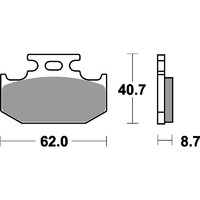 SBS 632RSI FRONT/REAR PADS - SINTER OFF ROAD RACE