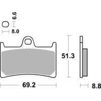 SBS 634DC FRONT PADS - DUAL CARBON RACE