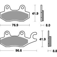 SBS 638SI FRONT/REAR PADS - SINTER OFF ROAD