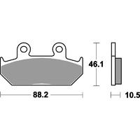 SBS 647HF FRONT/REAR PADS - CERAMIC STREET