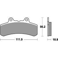 SBS 658HF FRONT/REAR PADS - CERAMIC STREET