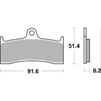 SBS 676RS FRONT PADS - SINTER ROAD RACE