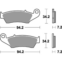 SBS 694HF FRONT/REAR PADS - CERAMIC STREET