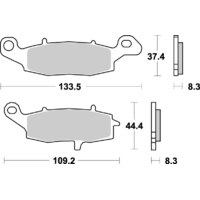 SBS 705HF FRONT/REAR PADS - CERAMIC STREET