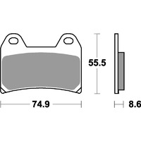 SBS 706DS FRONT PADS - DUAL SINTER RACE