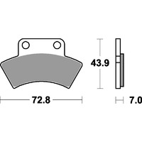 SBS 717ATS FRONT/REAR PADS - SINTER ATV