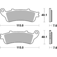 SBS 721HF FRONT/REAR PADS - CERAMIC STREET