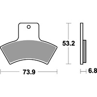 SBS 755SI FRONT/REAR PADS - SINTER OFF ROAD