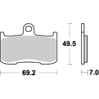 SBS 782SP FRONT PADS - EVO SINTER STREET