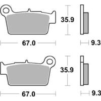 SBS 790RSI FRONT/REAR PADS - SINTER OFF ROAD RACE