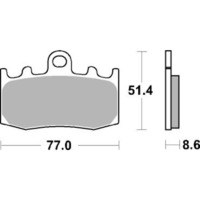 SBS 796SP FRONT PADS - EVO SINTER STREET