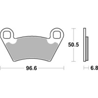 SBS 800ATS FRONT/REAR PADS - SINTER ATV