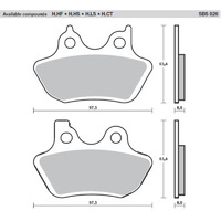 SBS 826H.HS FRONT PADS - SINTER STREET AMERICAN V-TWIN