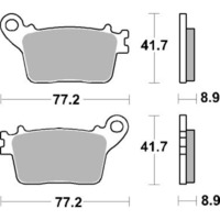 SBS 834HF FRONT/REAR PADS - CERAMIC STREET