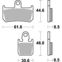 SBS 839SP FRONT/REAR PADS - EVO SINTER STREET