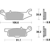 SBS 852SI FRONT/REARPADS - SINTER OFF ROAD