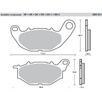 SBS 931RS FRONT PADS - SINTER RACE YAMAHA R3