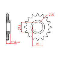 MTX 583 STEEL FRONT SPROCKET 520 PITCH 13-TEETH - 10-4GY-13