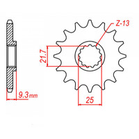 MTX 1539 STEEL FRONT SPROCKET 520 PITCH 14-TEETH - 10-539-14