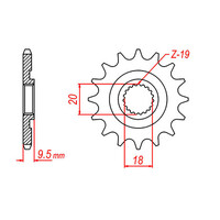 MTX 268 STEEL FRONT SPROCKET 520 PITCH 14-TEETH - 10-KS6-14