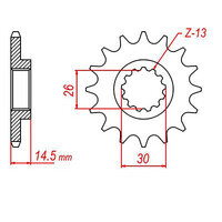 MTX 326 STEEL FRONT SPROCKET 520 PITCH 13-TEETH - 10-6KS-13