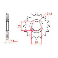 MTX 427 STEEL FRONT SPROCKET 520 PITCH 14-TEETH - 10-141-14