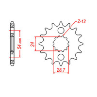 MTX 517 STEEL FRONT SPROCKET 530 PITCH 17-TEETH - 10-106-17