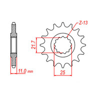 MTX 580 STEEL FRONT SPROCKET 530 PITCH 15-TEETH - 10-1AE-15