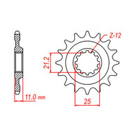 MTX 824 STEEL FRONT SPROCKET 520 PITCH 16-TEETH - 10-HQ5-16