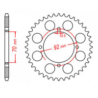 MTX 476 STEEL REAR SPROCKET 530 PITCH 35-TEETH - 11-033-35