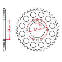 MTX 809/2 STEEL REAR SPROCKET 428 PITCH 45-TEETH - 11-053-45